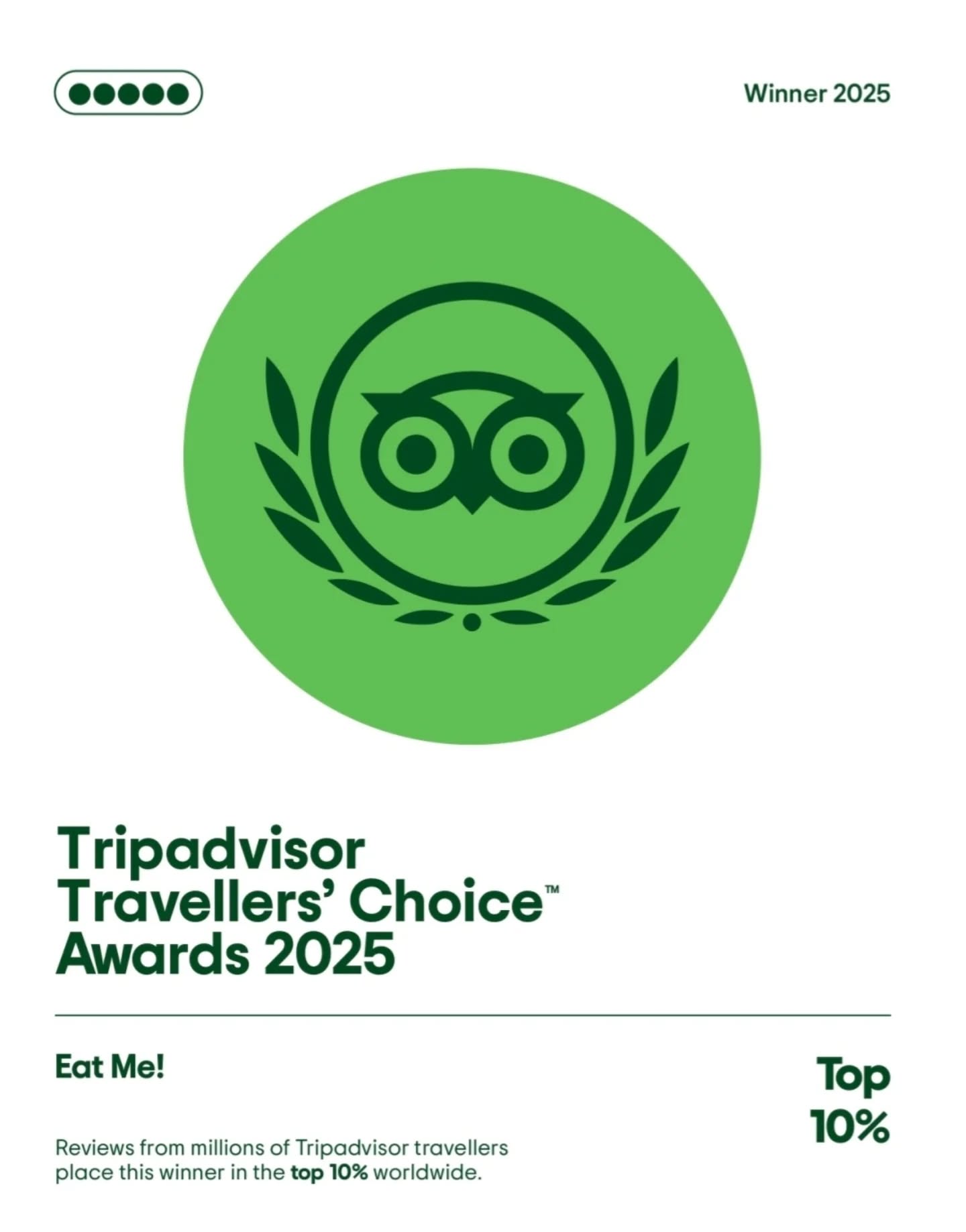 We’re thrilled to be recognized on Tripadvisor! 🌍✨
A huge thank-you to every guest who shared their experience with us.
Your support keeps us striving for excellence every day.